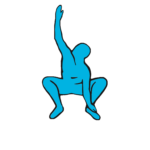 Drawing of Squat Overhead Reach